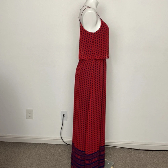 Giani Bernini Red/Blue Bohemian Criss Cross Hippie Maxi Dress Size S - Picture 8 of 10